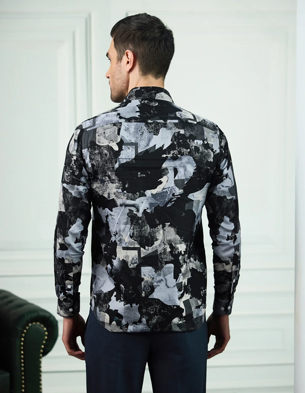 Brush Stroke Printed Sketcherr Shirt